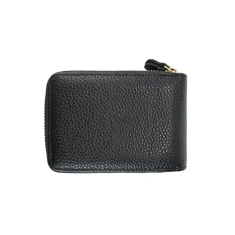 Compact Multi-Color Leather Coin and Card Wallet